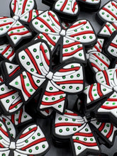 Load image into Gallery viewer, Christmas Bow Silicone Focal Bead
