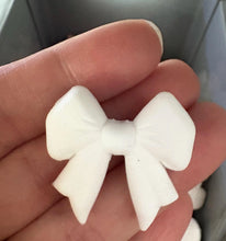 Load image into Gallery viewer, White Bow Silicone Focal Bead
