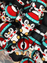 Load image into Gallery viewer, Penguin 3D Silicone Focal Bead
