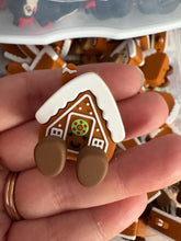 Load image into Gallery viewer, Gingerbread House 3D Silicone Focal Bead
