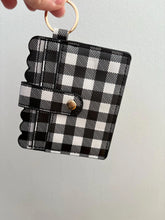 Load image into Gallery viewer, Black/White Plaid ID Wallet
