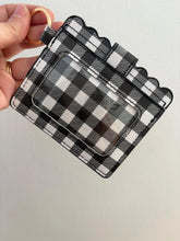 Load image into Gallery viewer, Black/White Plaid ID Wallet
