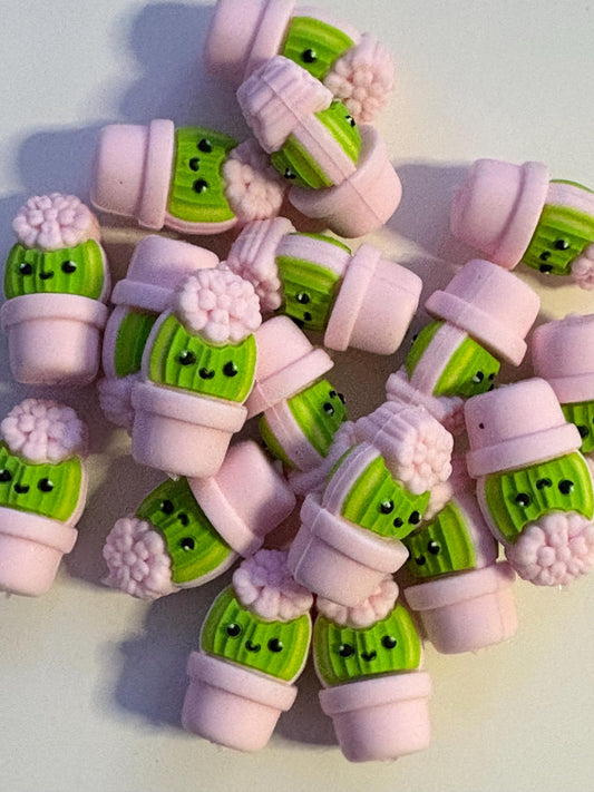 Cactus 3D Silicone Focal Bead