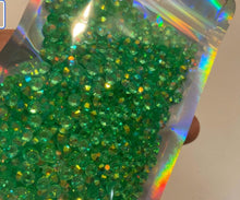 Load image into Gallery viewer, Green Resin Transparent AB rhinestones
