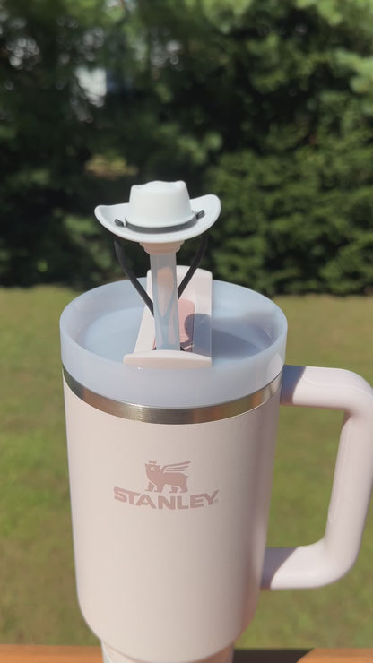 Cowboy Hat Straw Topper for Tumblers. Fits Stanley Cups