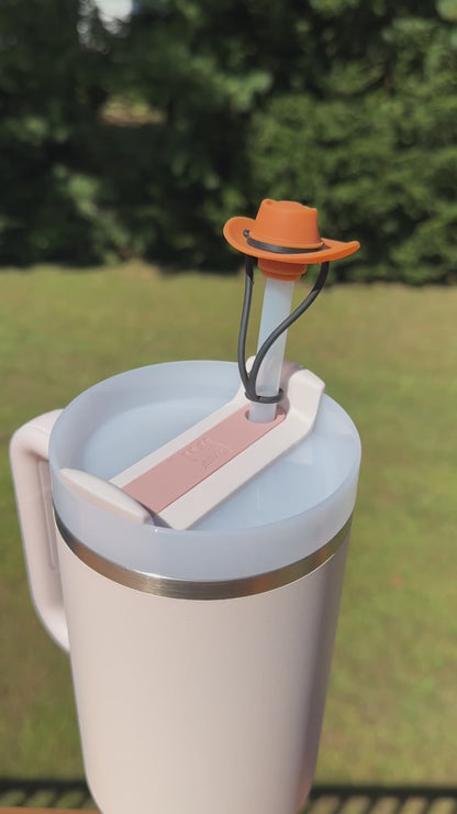 Cowboy Hat Straw Topper for Tumblers. Fits Stanley Cups