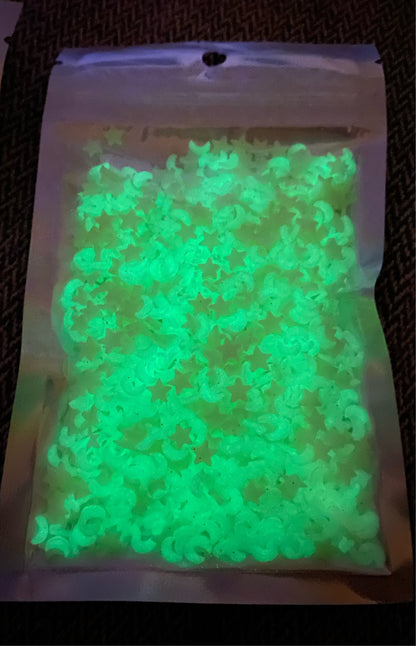 Glow in the Dark Stars and Moons 1oz bag