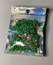 Load image into Gallery viewer, St Patrick’s Day Polymer Clay Sprinkles mix 0.5 oz bag
