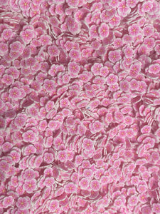 Pink Flowers Polymer Clay Sprinkles 0.5 oz bag