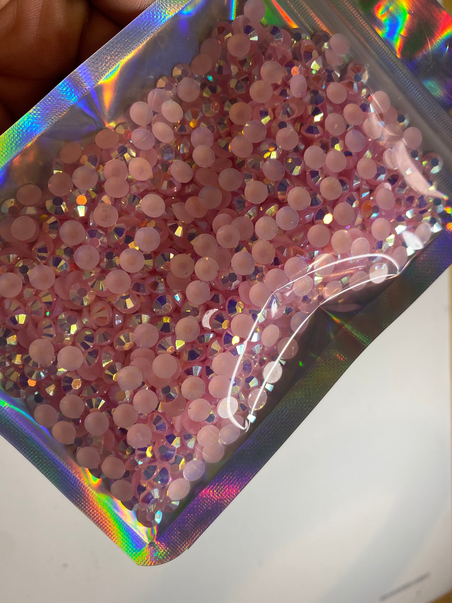 Light Pink Jelly  Rhinestones 1oz bag