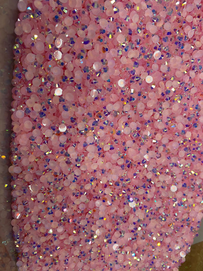 Light Pink Jelly  Rhinestones 1oz bag